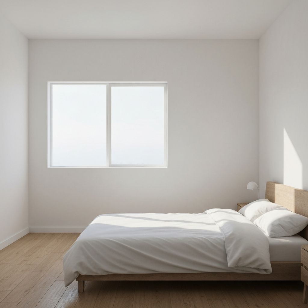 Serene bedroom with natural morning light